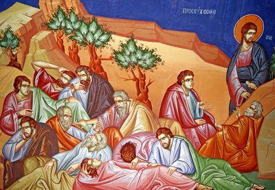 Apôtres attendant Jésus sur le mont des Oliviers à Jérusalem, Chypre - Cypriot